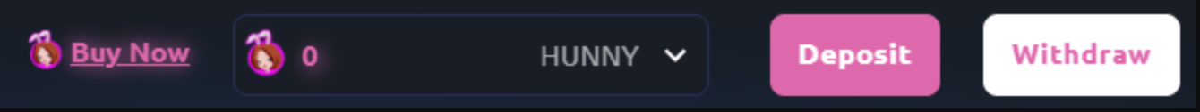 How to make a deposit on HunnyPlay - Deposit Button